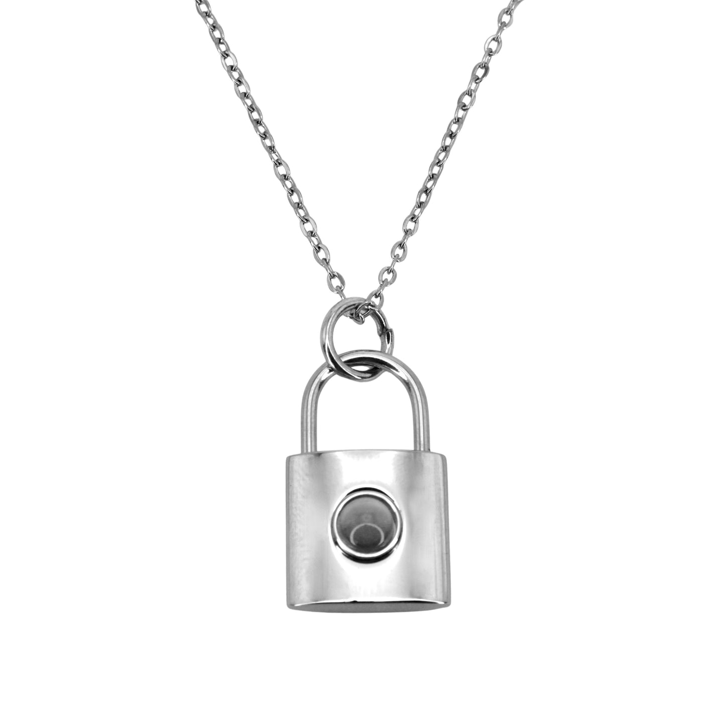 padlock pendant projection necklace