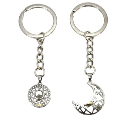 Sun and Moon Matching Projection Keychains