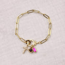 Paperclip Birthstone Projection Bracelet