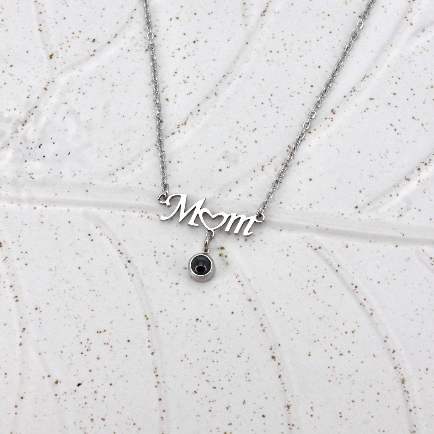 mum necklace - mother's day offer: photo necklace with rose gift box included