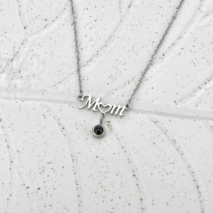 Mum Necklace - Mother's Day Offer: Photo Necklace with Rose Gift Box Included