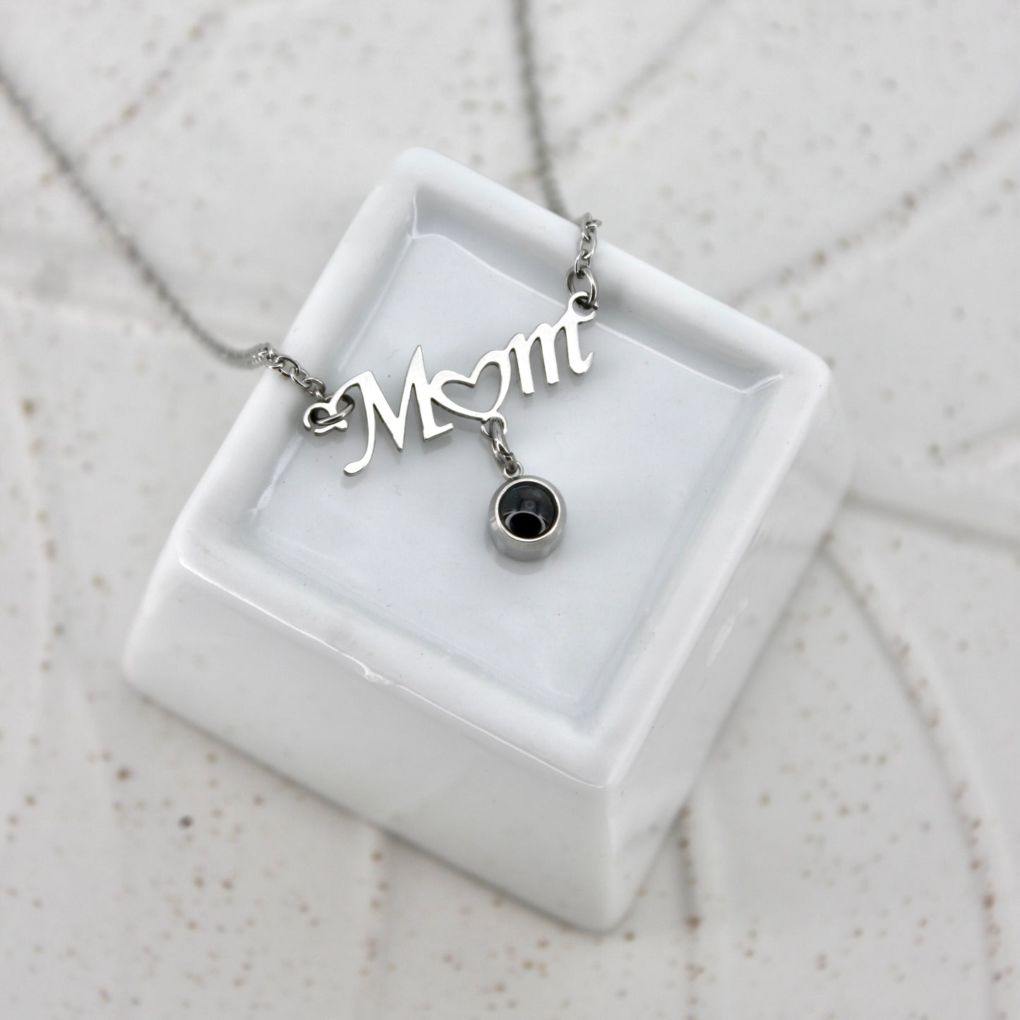 mum necklace - mother's day offer: photo necklace with rose gift box included