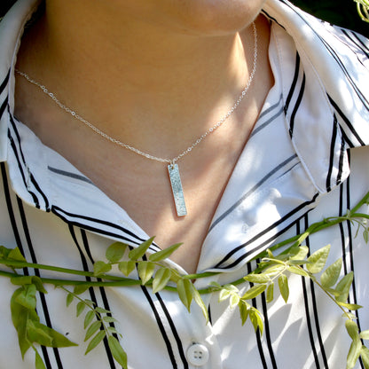 Bar Fingerprint Necklace