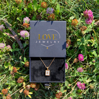 Mother of Pearl Initial Necklace