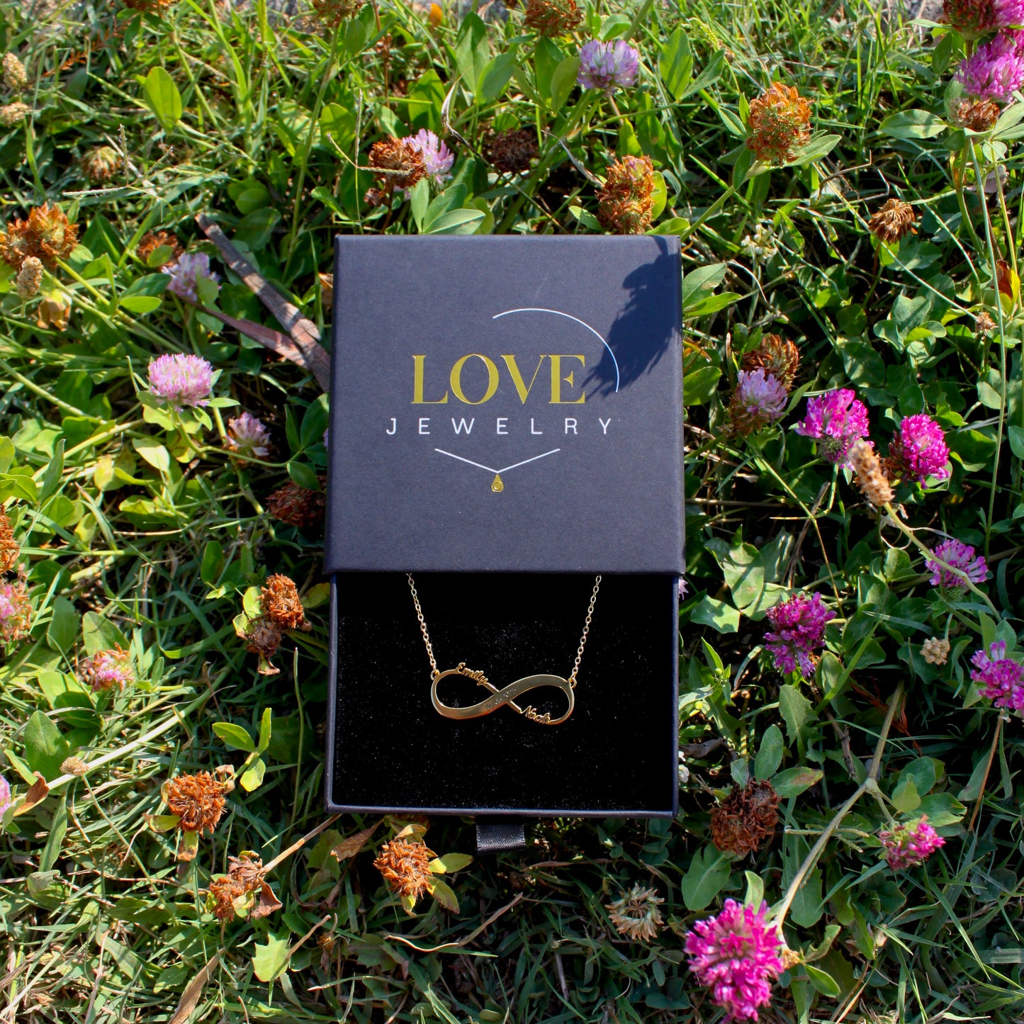 infinity engraved necklace