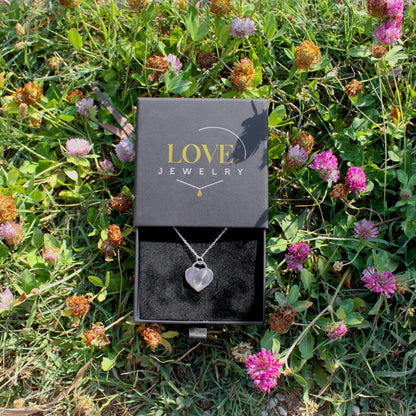 Small Heart Fingerprint Engraved Necklace