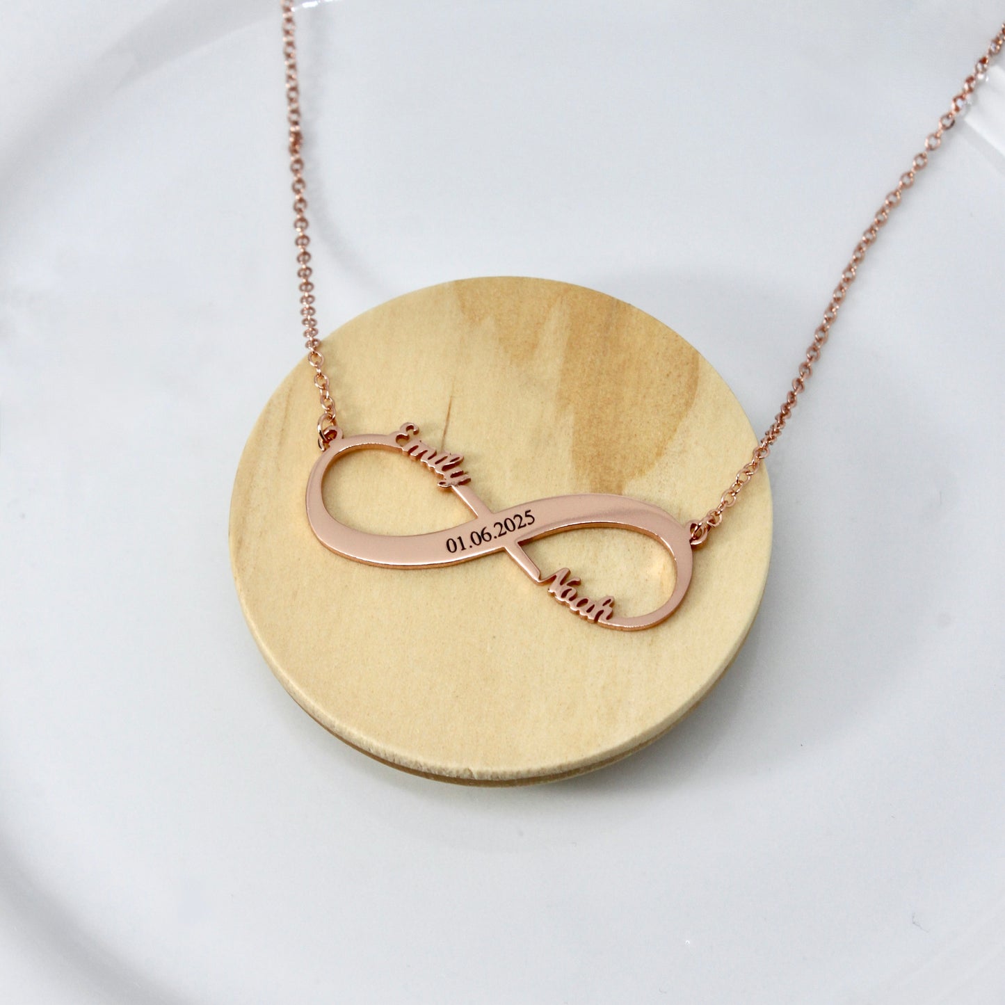 infinity engraved necklace