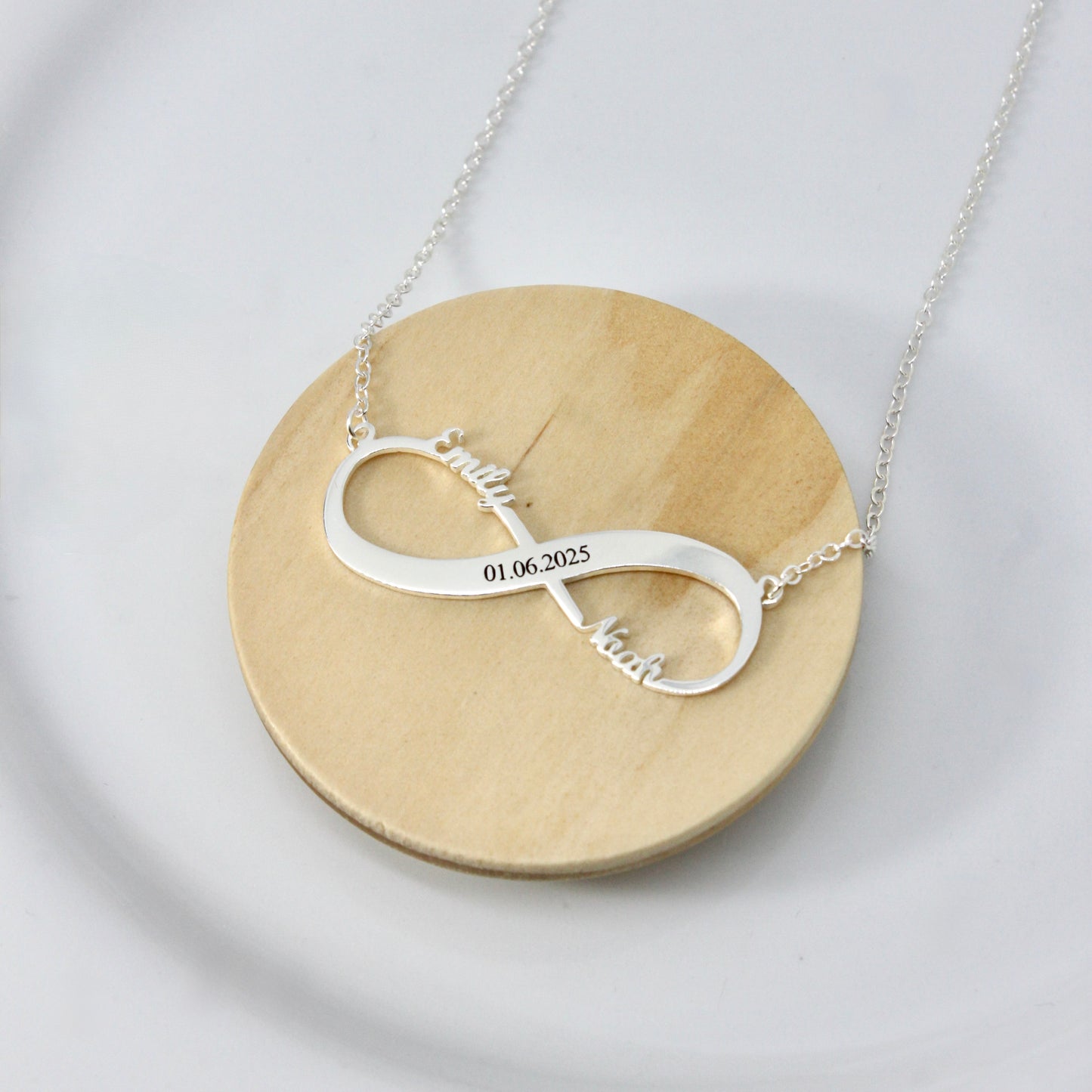 infinity engraved necklace
