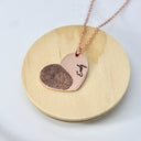 Heart Fingerprint Engraved Necklace