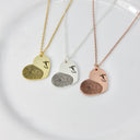 Heart Fingerprint Engraved Necklace