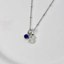 Birthstone Initial Necklace
