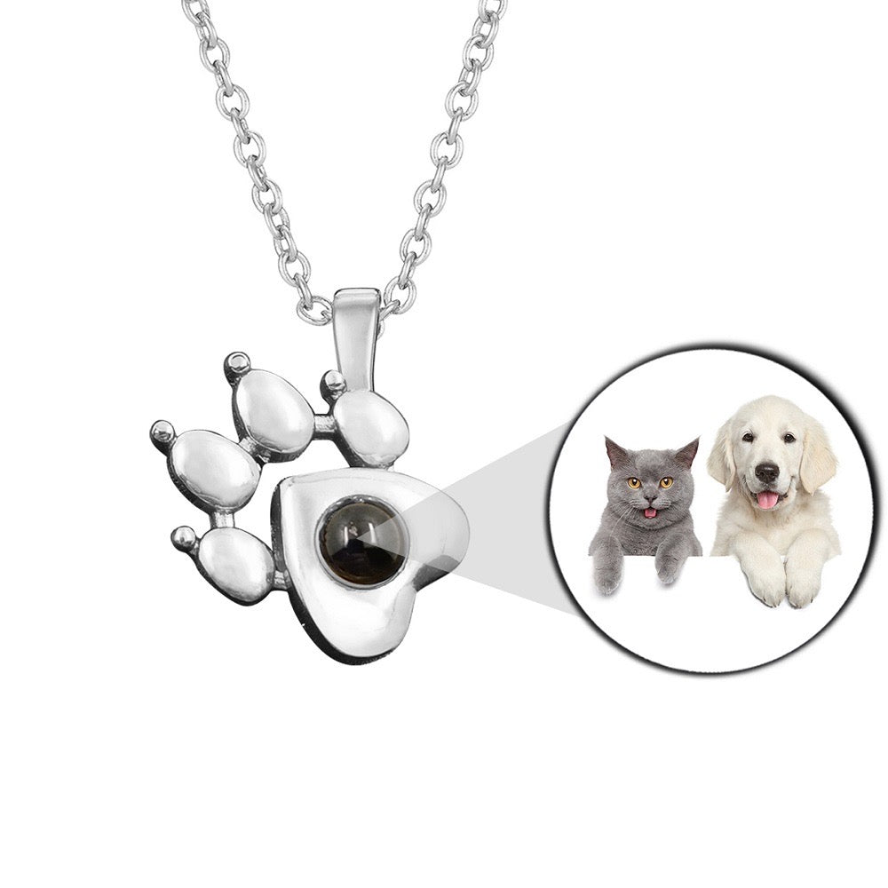 "special paw necklace: your personalized necklace with photo inside."