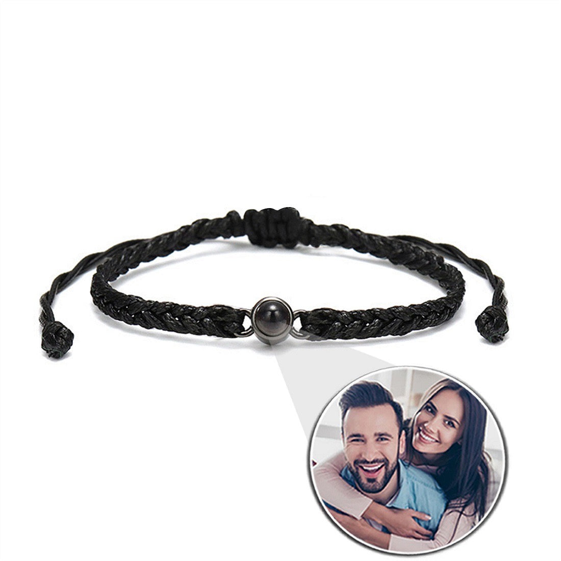 Buy Personalized Photo Projection Bracelet,braided Rope Projection Bracelet,custom  Couple Photo Bracelet,memorial Gift,picture Inside Jewelry Online in India  - Etsy