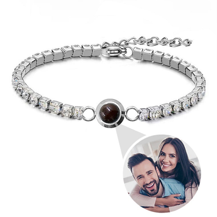 "special diamond tennis projection bracelet: radiant elegance"