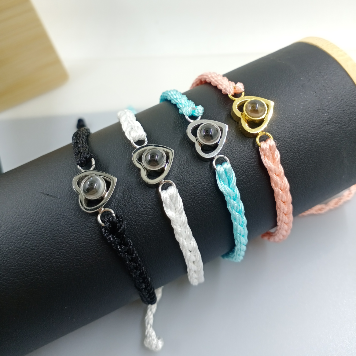 "adorn your wrist with special heart photo bracelet"