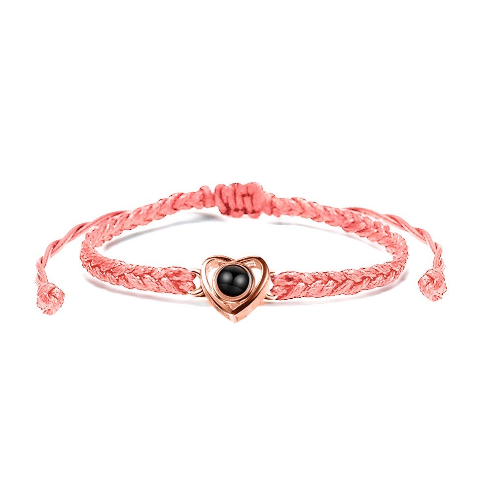 "cherish memories with special heart photo bracelet"