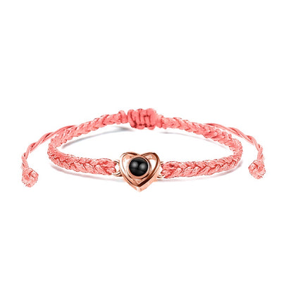 "Cherish Memories with Special Heart Photo Bracelet"