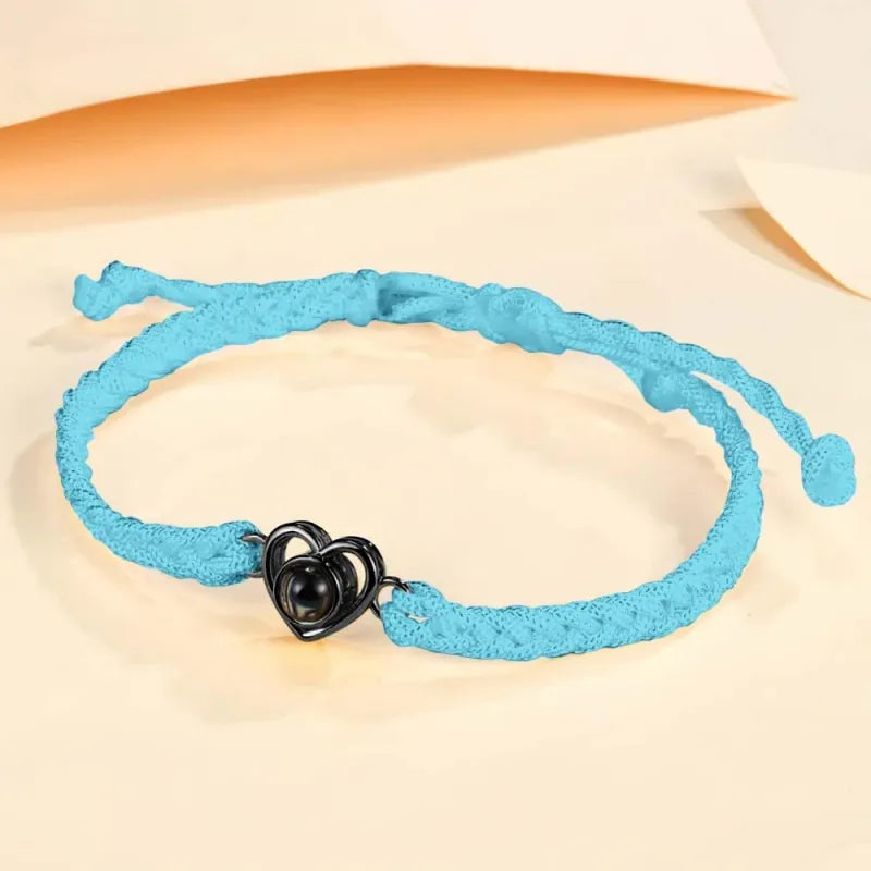 "special heart rope projection bracelet: crafted with love"