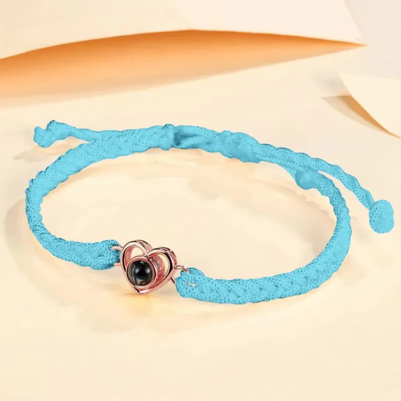 "elegant heart rope projector bracelet: illuminate your look"