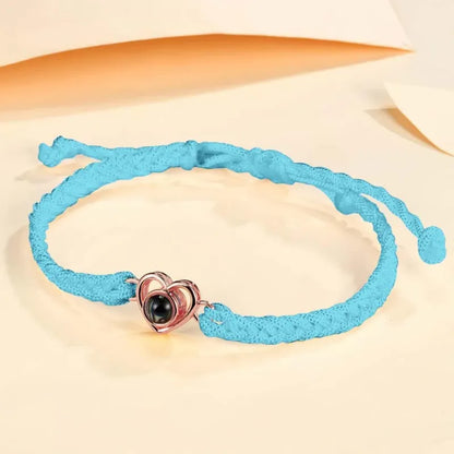 "Elegant Heart Rope Projector Bracelet: Illuminate Your Look"