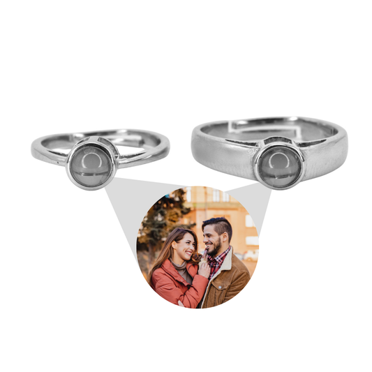 Minimalist Couple Projection Ring (For Him/Her)