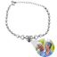 Pulsera con proyección de colgante de corazón de diamantes