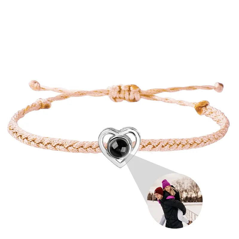 "special heart rope projection bracelet: heartfelt elegance"