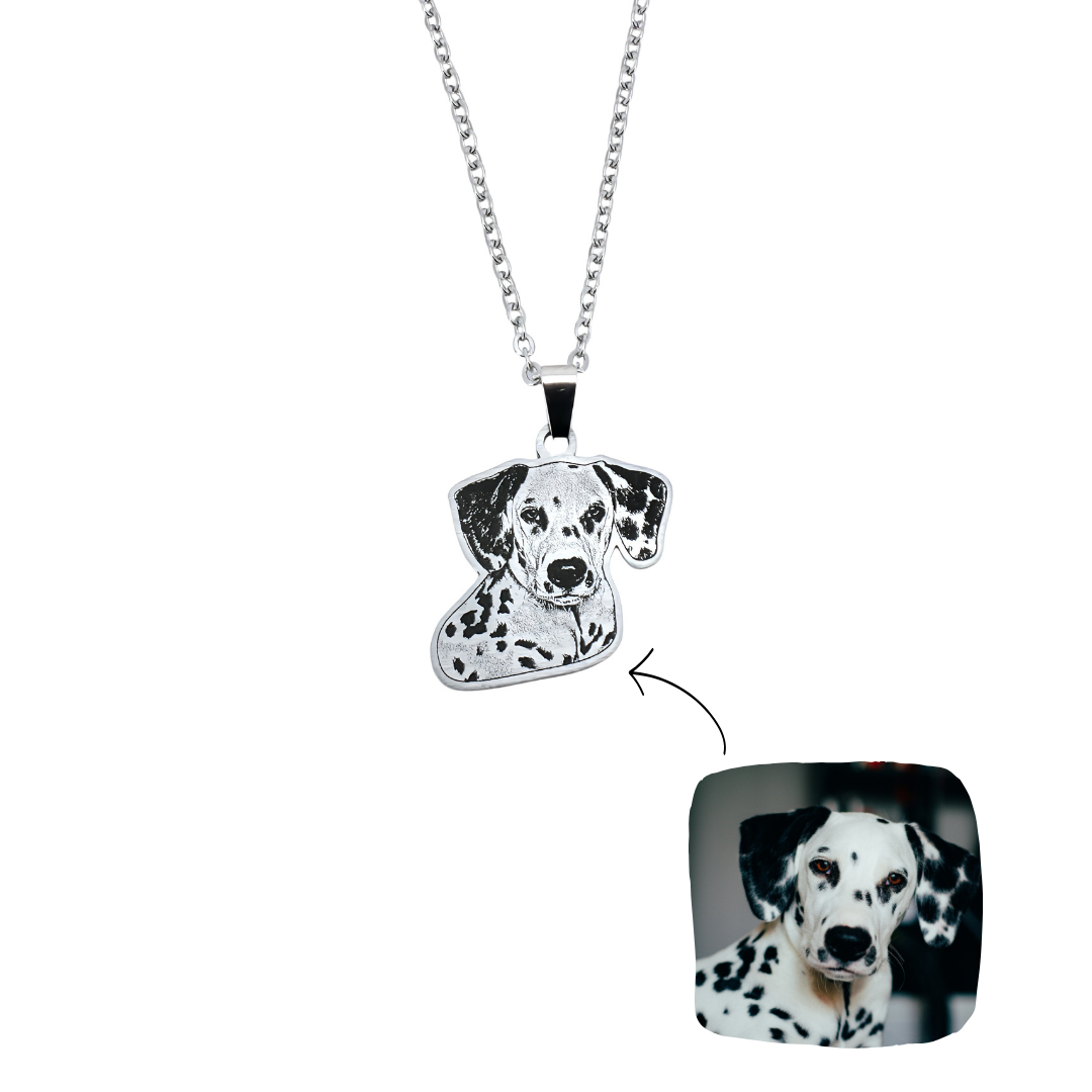 minimalist pet engraved necklace