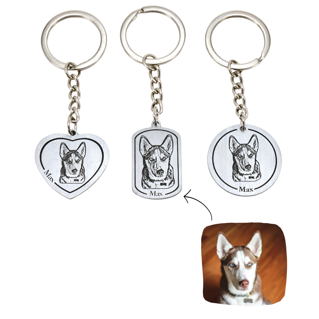 tag pet engraved keychain