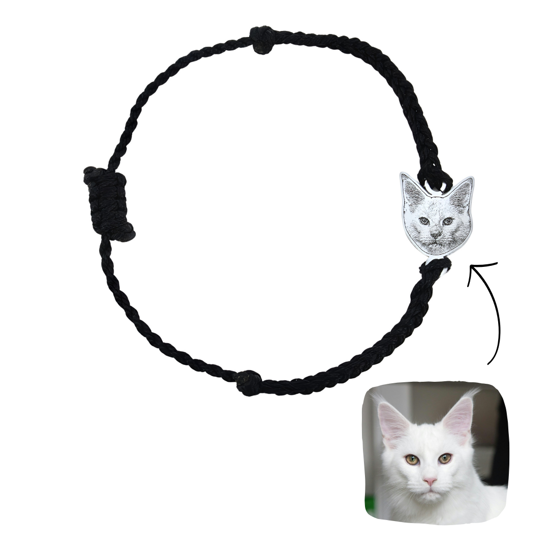 pulsera de cuerda grabada con mascota