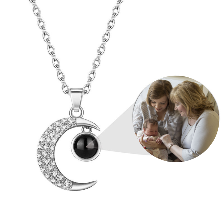 "moonlit memory projection necklace: illuminate your style"