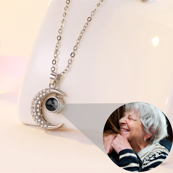 Moonlit Memory Projection Necklace