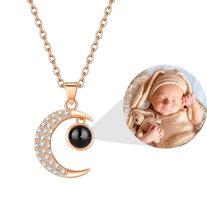 "elegant moonlit memory necklace: a personal touch"