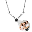Engraved V-Style Projection Necklace