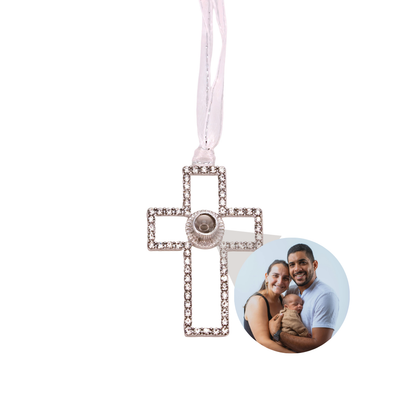 Forever Cross Projection Christmas Ornament