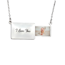 Slider Photo Locket Necklace