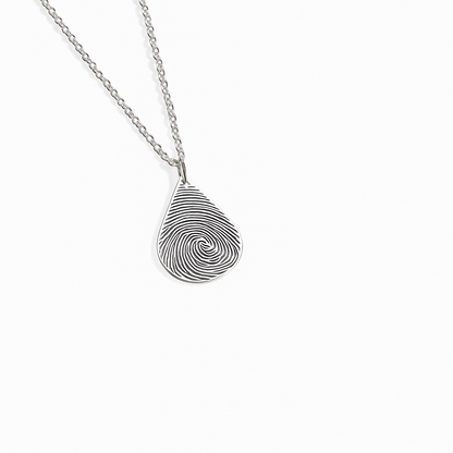 Teardrop Fingerprint Necklace