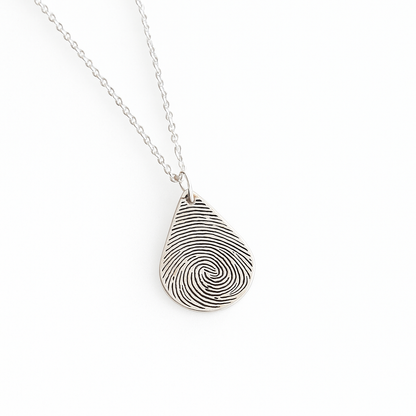 Teardrop Fingerprint Necklace
