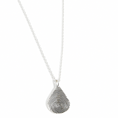 Teardrop Fingerprint Necklace