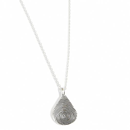 Teardrop Fingerprint Necklace