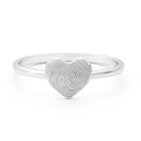 Small Heart Fingerprint Ring