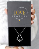 Special Pendant Projection Necklace in silver, presented in a Love Jewelry gift box