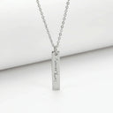 Handwriting Necklace Bar Pendant