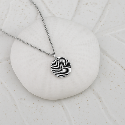 Round Fingerprint Necklace