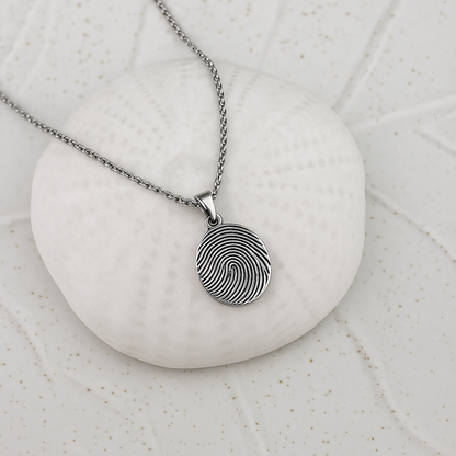 Round Fingerprint Necklace