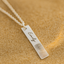 Bar Fingerprint Engraved Necklace