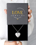 Custom Photo Locket Necklace in silver, presented in a Love Jewelry gift box