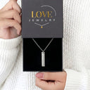 Handwriting Necklace Bar Pendant