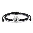 My Best Friend Paw Projection Bracelet in silver on a white background