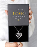Tree of Life Projection Necklace in silver, presented in a Love Jewelry gift box